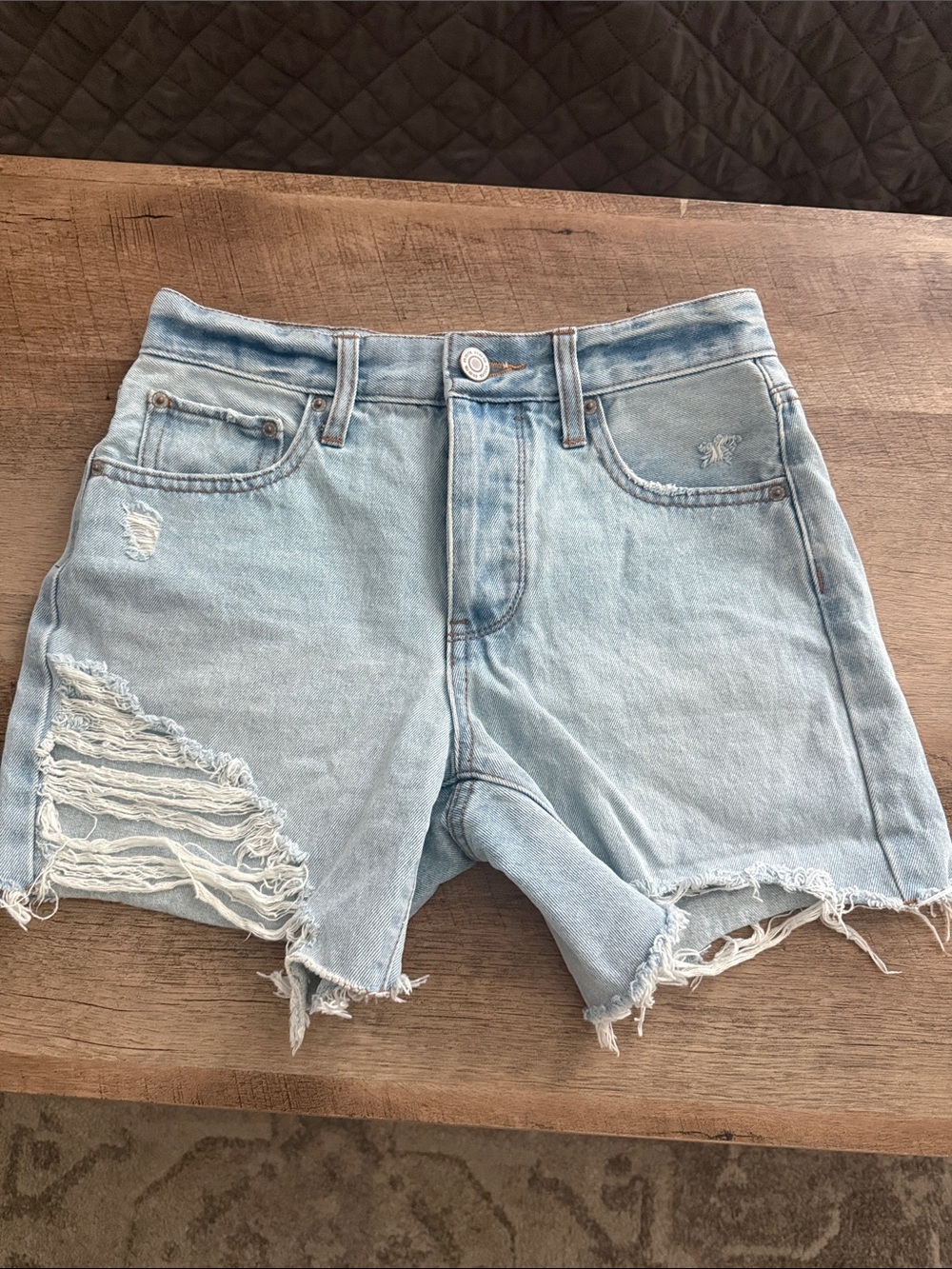 RSQ mid length jean denim shorts 24 00